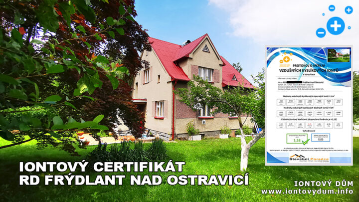 ☺Iontový certifikát – RD Frýdlant nad Ostravicí